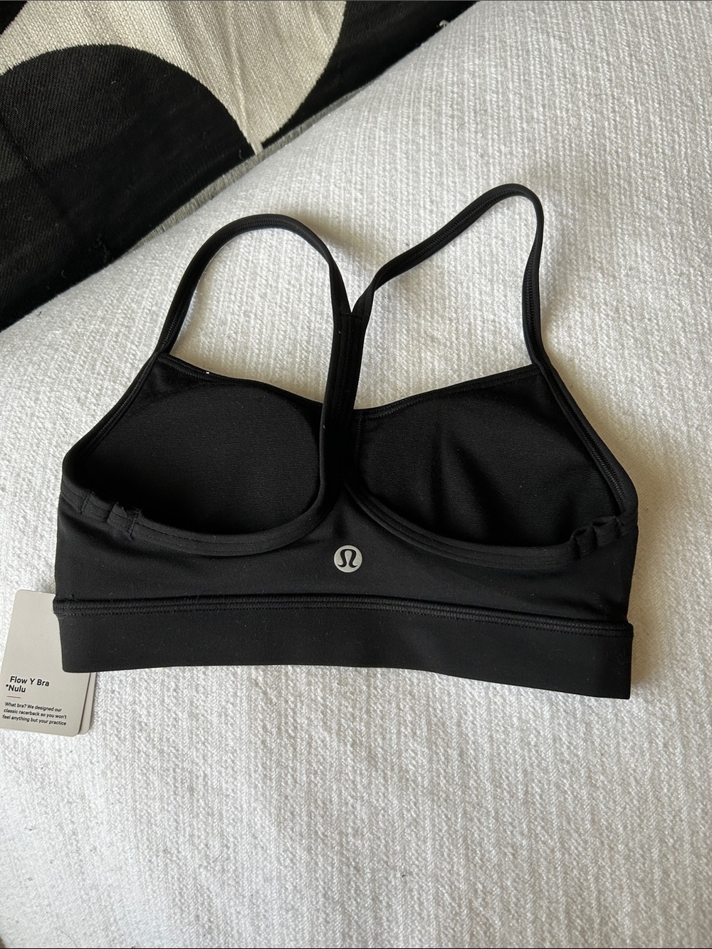 lululemon athletica Black Flow Y Bra - Light Support Sports Bra